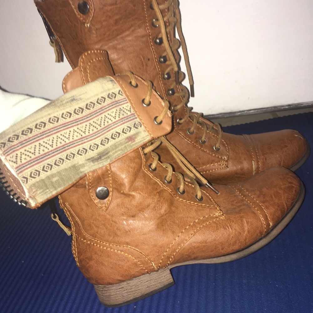 combat hippie boots lace up